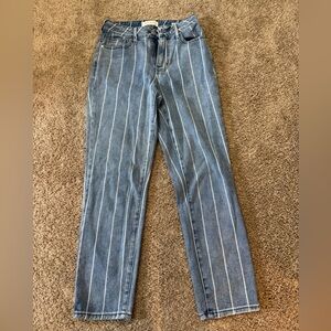 PacSun Blue and White Striped Women Jeans